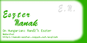 eszter manak business card